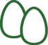 Eggs and eggshells icon