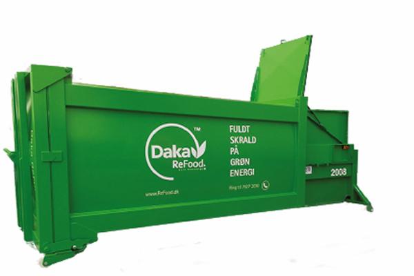 daka refood affaldsbeholder væsketæt komprimator