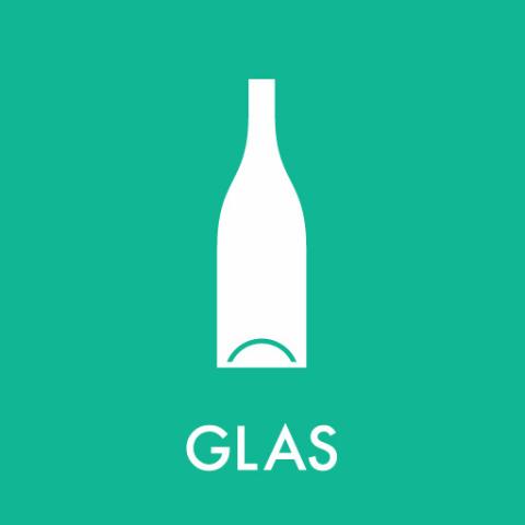 Sortering af glas er også en del af erhvervsaffaldet