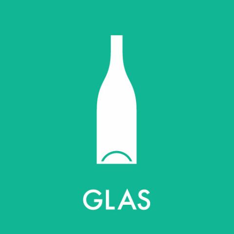 Sortering af glas er også en del af erhvervsaffaldet